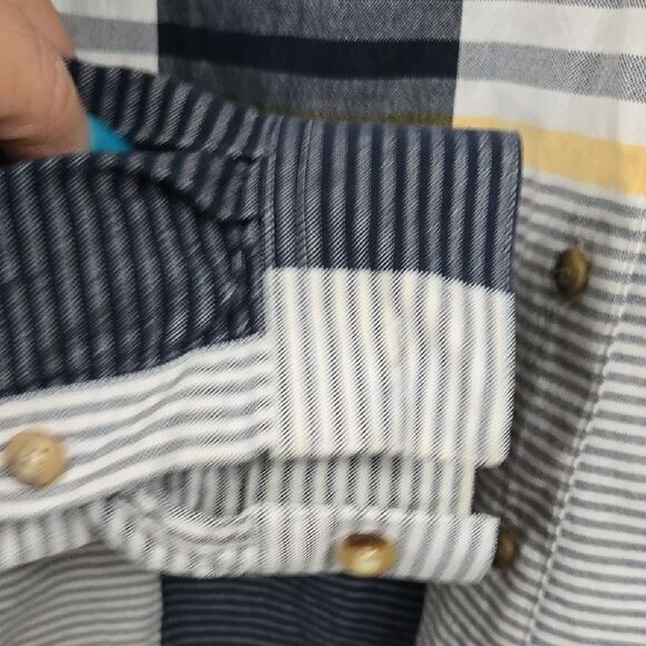 Rough Stock Panhandle Slim Striped Boys XL 18 Western Cowboy Shirt Long Sleeve - Picture 6 of 10